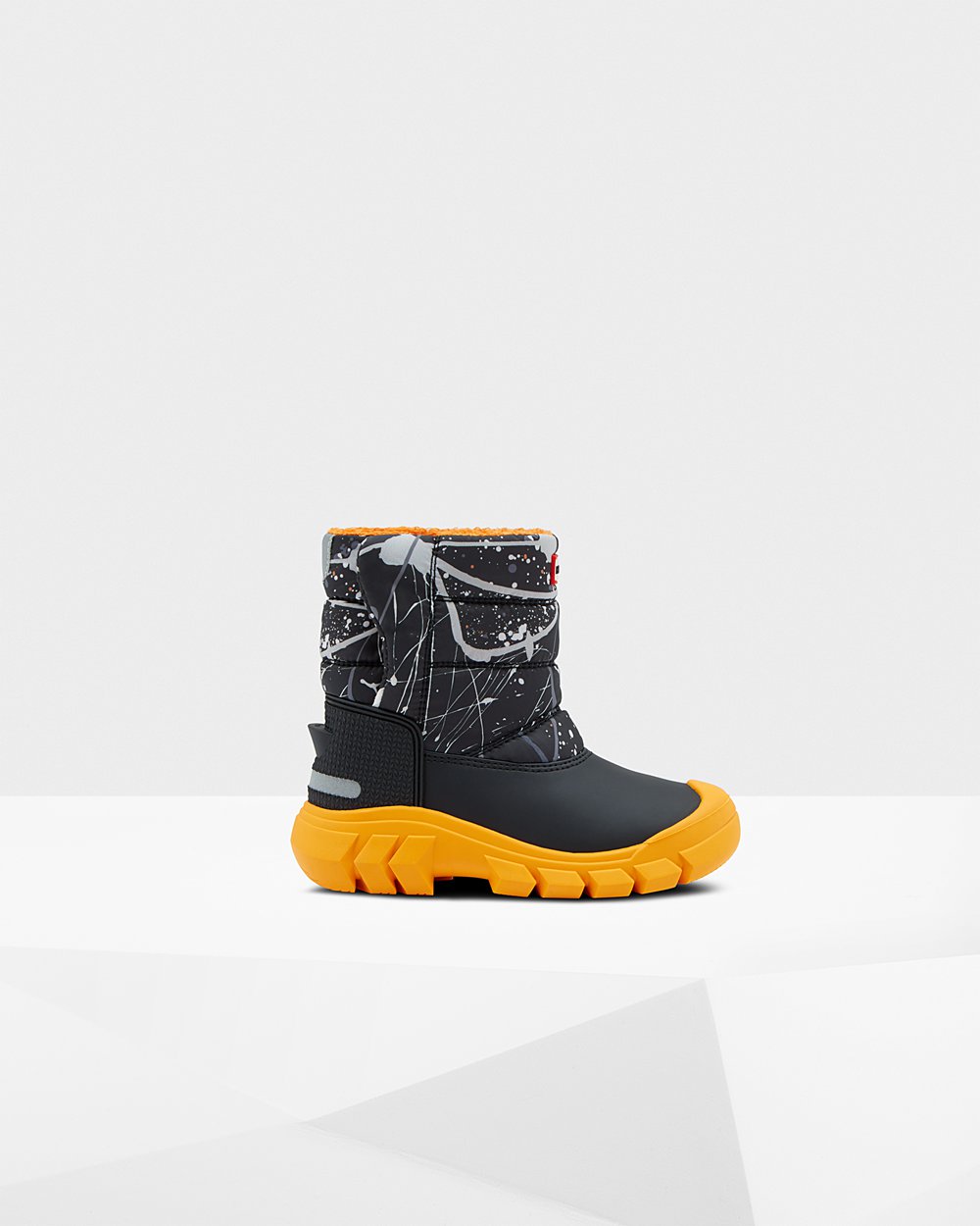 Hunter Niños Original Little Insulated - Botas de Nieve Gris Negras - 854-JOMLDN